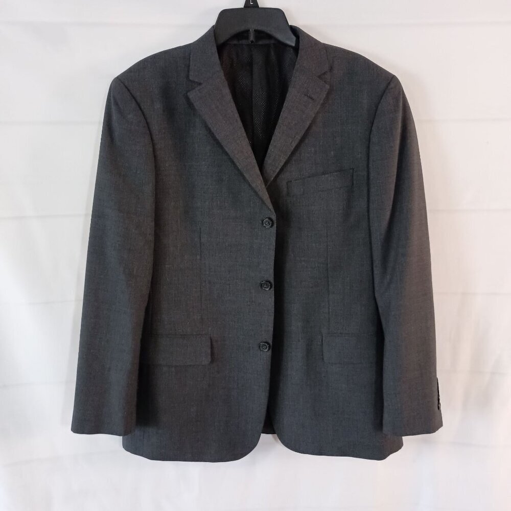 Louis Raphael Luxe Men’s Gray 100% Wool Suit Jacket Blazer Size 42R